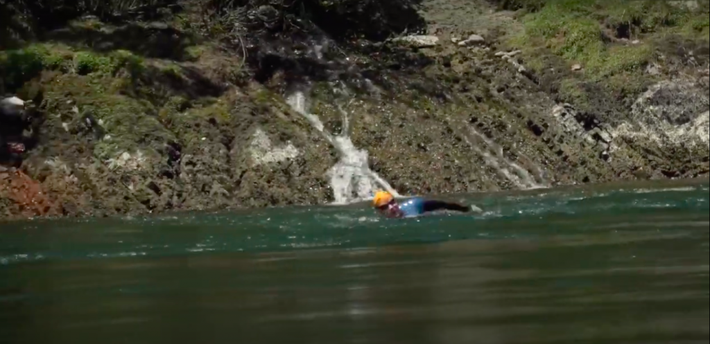 Rob Hutchings Swimming the rapids in the Buller River